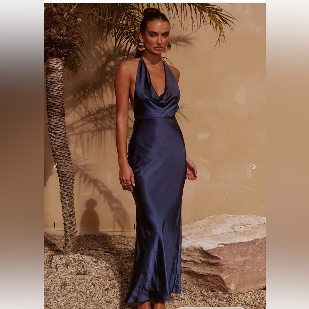 Runaway the Label Posey Maxi Dress NWT | Navy Blue | Size Medium | Revol…